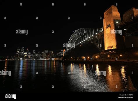 Sydney Harbour Bridge Night 1 Stock Photo - Alamy