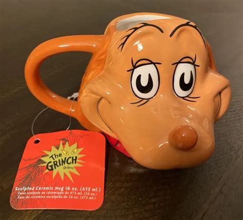 THE GRINCH 3-D Max Dog Figural Christmas Coffee Mug Dr Seuss TikTok Viral NWT $22.00 - PicClick