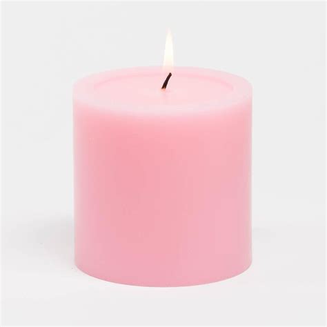 Richland 4" x 4" Pink Pillar Candles Set of 6 - Quick Candles