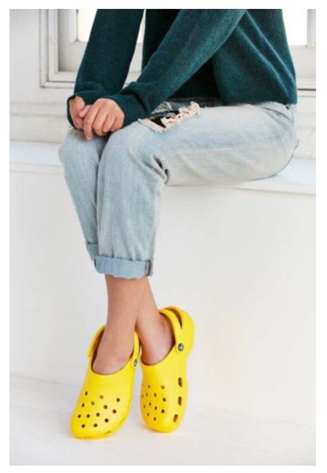 Pin by J on looks | Yellow crocs, Crocs outfit, Crocs