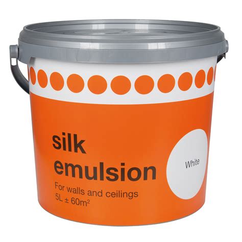 B&Q Value White Silk Emulsion Paint 5L | Departments | DIY at B&Q