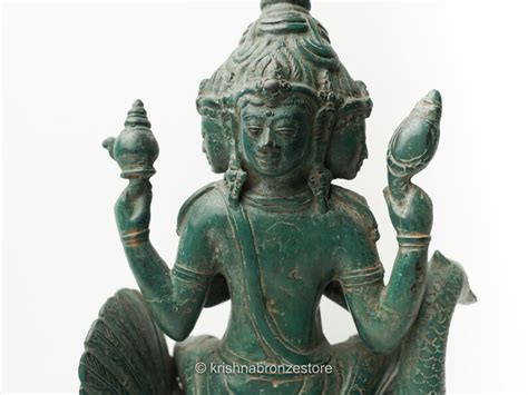 Four Faces Lord Brahma Bronze Statue Sitting on Goose Hindu - Etsy