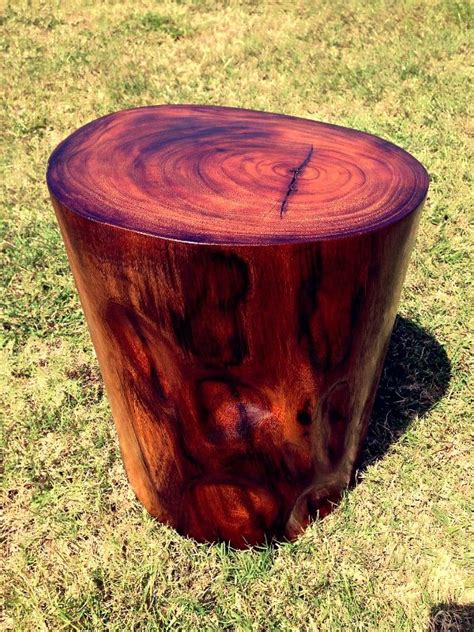 Monkeypod Stump freeform end table. 18" h x 14" w. Made by 5&2 Woodworks. | Repurposed wood ...