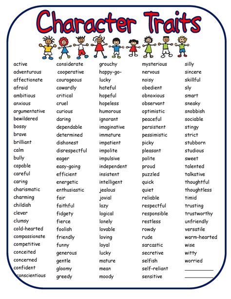 Best 25+ List of character traits ideas on Pinterest | List of traits, Adjective word list and ...