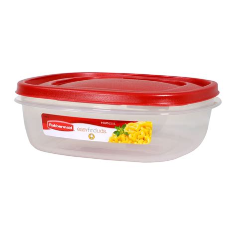 Rubbermaid 1777090 Easy Find Lids Red 9-Cup Container