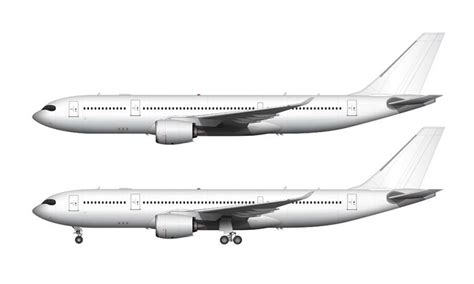 Airbus A330-800 NEO blank illustration templates – Norebbo