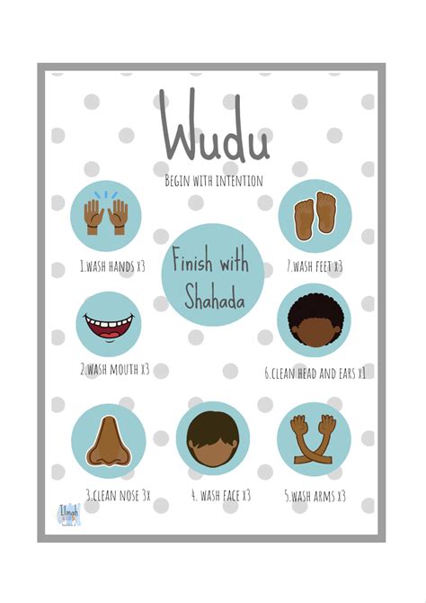 Printable Wudu Steps - Printable Word Searches