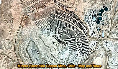 Minera Escondida Copper Mine, Atacama, Chile. Map. Elearning.