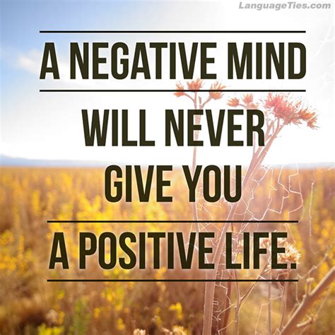 quote : A negative mind | LingoTies