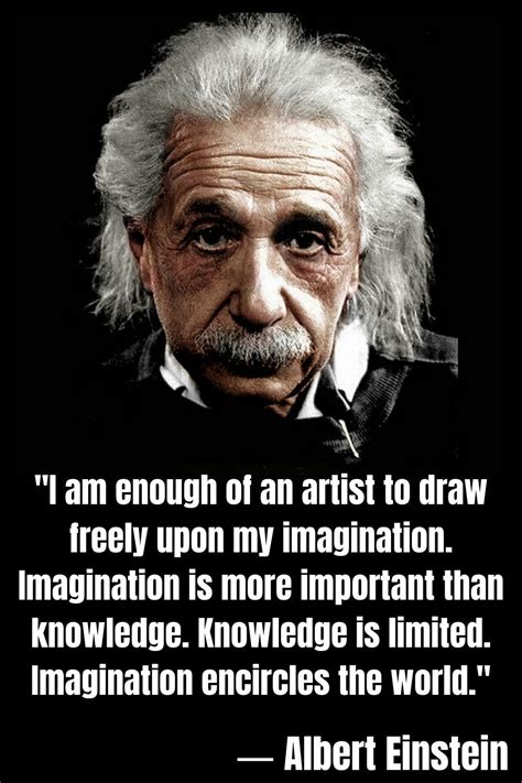 Albert Einstein about imagination and knowledge | Einstein, Immagini ...