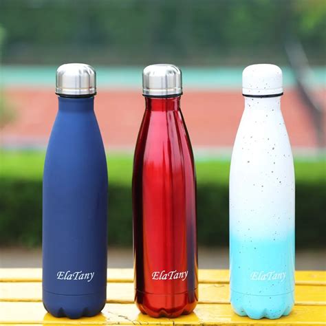 ElaTany 500ML Vacuum Flask Bottle Sports Water Bottle Stainless Steel Insulated Thermos Flask ...