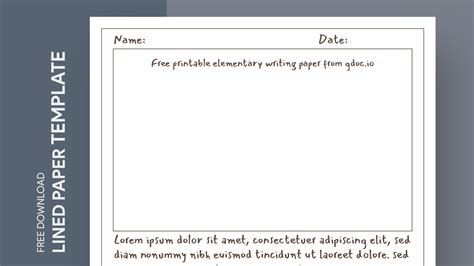 Elementary Lined Paper Free Google Docs Template - gdoc.io