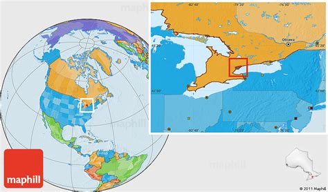 Toronto Location On World Map - United States Map