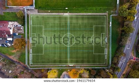 Aerial View Football Soccer Stadium Field Stock Photo 1961179654 ...