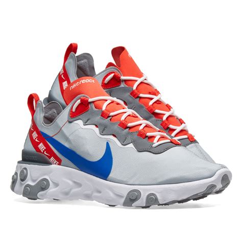 Nike React Element 55 Grey, Royal & Red | END. (US)