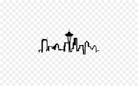 Seattle Skyline Drawing Silhouette - Silhouette png download - 1300*375 - Free Transparent ...