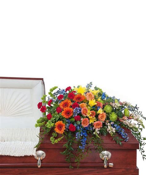 Color Grouping (Rainbow) Casket Flowers | Bloomwoods Flowers Columbus GA