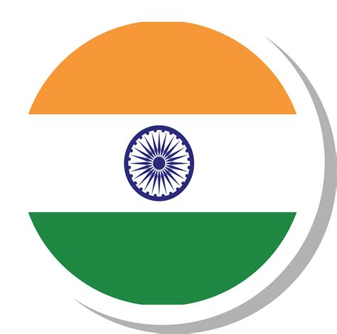 India flag circle shape, flag icon. 16707456 PNG