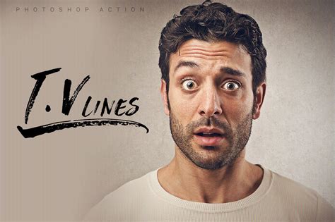 Tv Lines Photoshop Action - Invent Actions