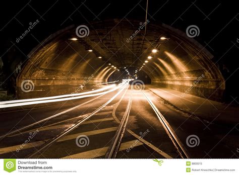 Tunnel at night stock image. Image of street, night, dark - 8800515