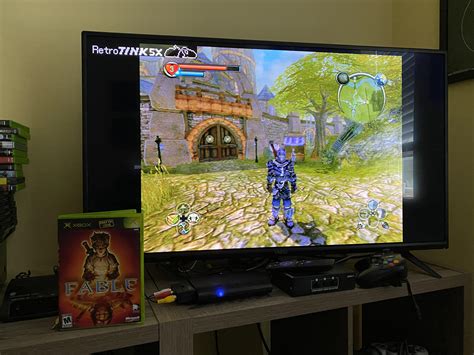 The Original Fable game running on the Original Xbox to my Vizio flat ...