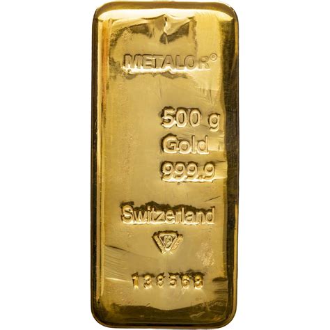 Metalor 500g Cast Gold Bullion Bar • RPS Bullion