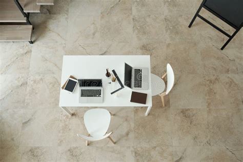 Overview of Part of Modern Office with Table and Chairs Stock Image ...