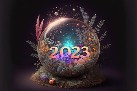 Premium AI Image | A snow globe with the numbers 2023 in it