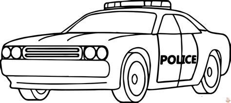 Get Your Kids Excited with Police Car Coloring Pages | GBcoloring