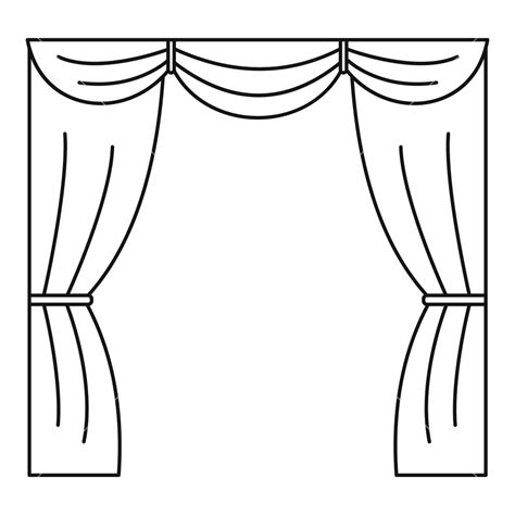 Theater Curtains Drawing | Free download on ClipArtMag