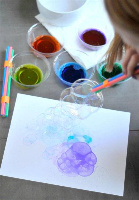 Bubble art with recycled bottles for kids – Artofit