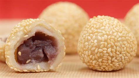 Sesame Balls Recipe (Chinese Dessert Jian Dui / Goma Dango) - Cooking with Dog