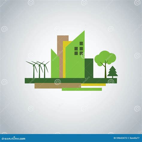 Green city design stock illustration. Illustration of neighborhood ...