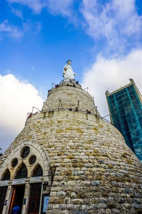 Our lady of lebanon statue editorial image. Image of sites - 16457195