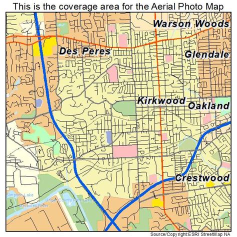 Aerial Photography Map of Kirkwood, MO Missouri