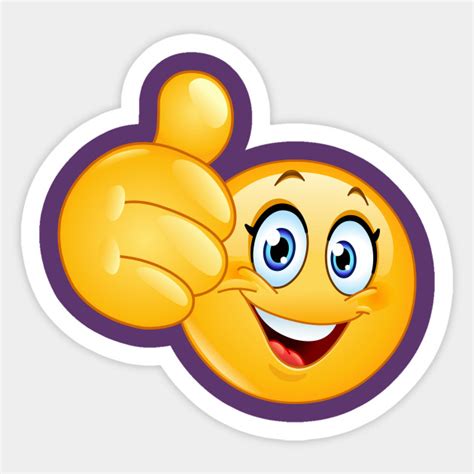 Thumb Up Female emoticon - Emoji - Sticker | TeePublic