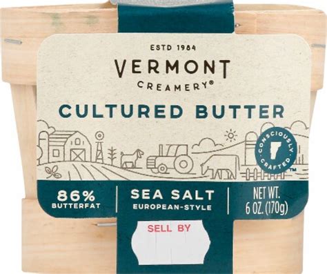 Vermont Creamery Sea Salt Cultured Butter, 6 oz - Kroger