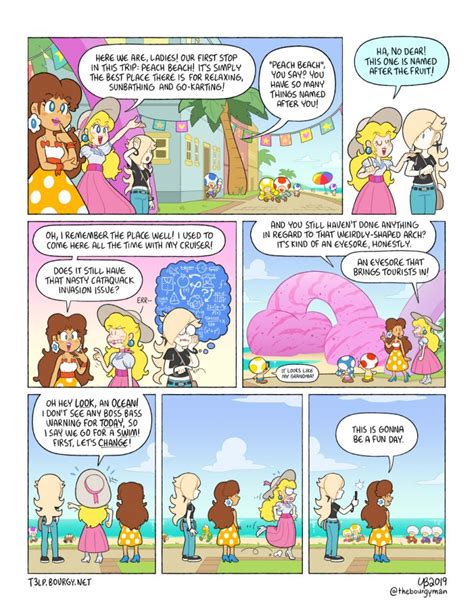 Peach Beach – The 3 Little Princesses – A fan comic by Yves Bourgelas