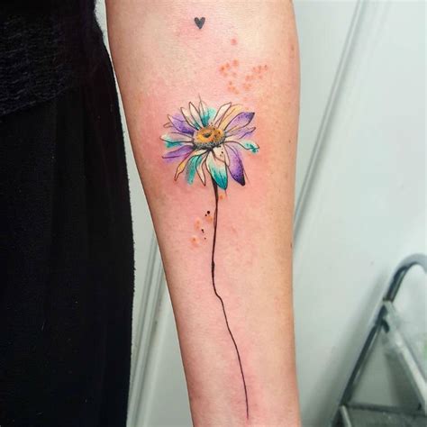 Watercolor Daisy Tattoo Designs, Ideas and Meaning - Tattoos For You