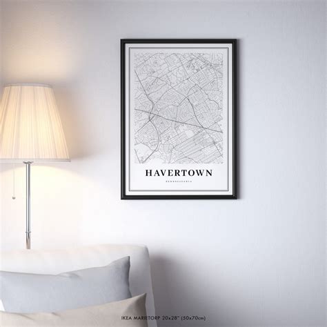 Havertown PA Map Print Pennsylvania USA Map Art Poster | Etsy