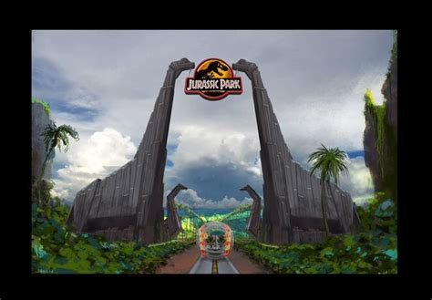 Jurassic World gate concept by John Bell | Jurassic world, Concept art ...