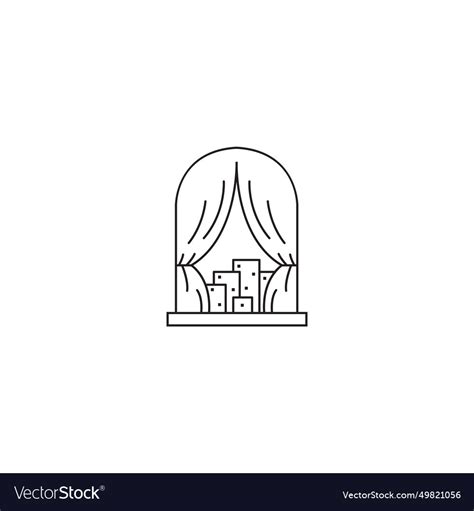 Interior minimalist icon logo design Royalty Free Vector