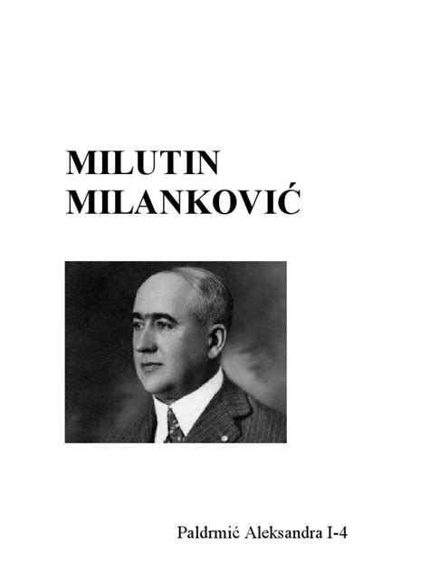 MILUTIN MILANKOVIĆ