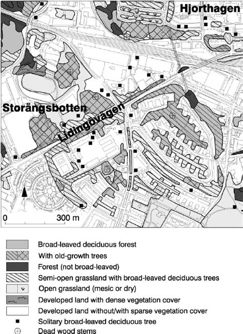 The biotope map (original scale 1:10 000). Example from the built-up ...