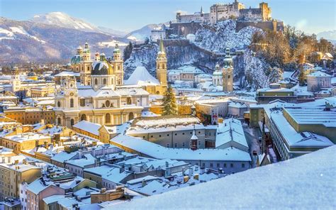 Download Wallpaper 2560x1600 Salzburg Cathedral, Austria, winter, snow HD Background