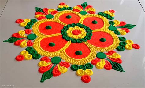 Rangoli Designs With Dots For New Year 2022