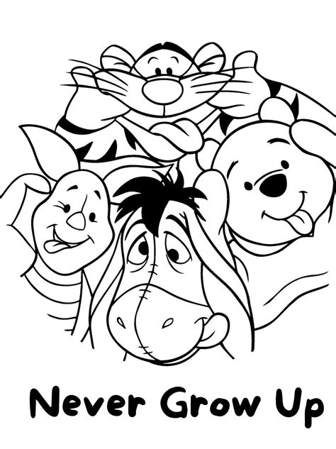 Winnie The Pooh Clipart Black And White