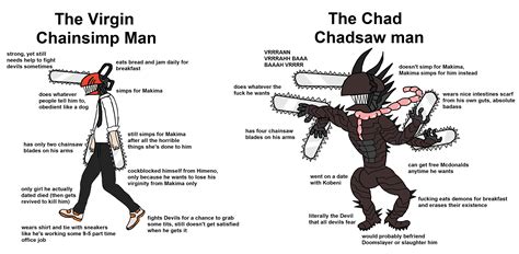 Virgin Chainsaw Man VS Chad Chainsaw Devil : r/ChainsawMan