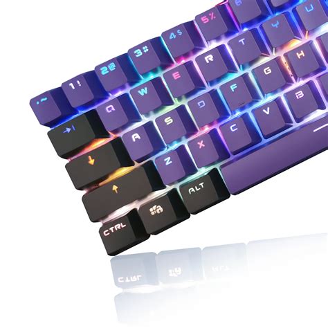 Buy XVX Keycaps 60 Percent,Purple Key caps 61/87/104 Double Backlit OEM high-end Printing PBT ...