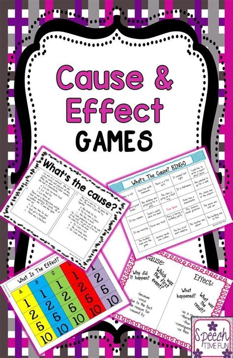 Cause and Effect Games | Cause and effect games, Speech therapy activities, Cause and effect